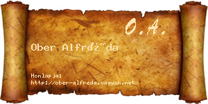 Ober Alfréda névjegykártya